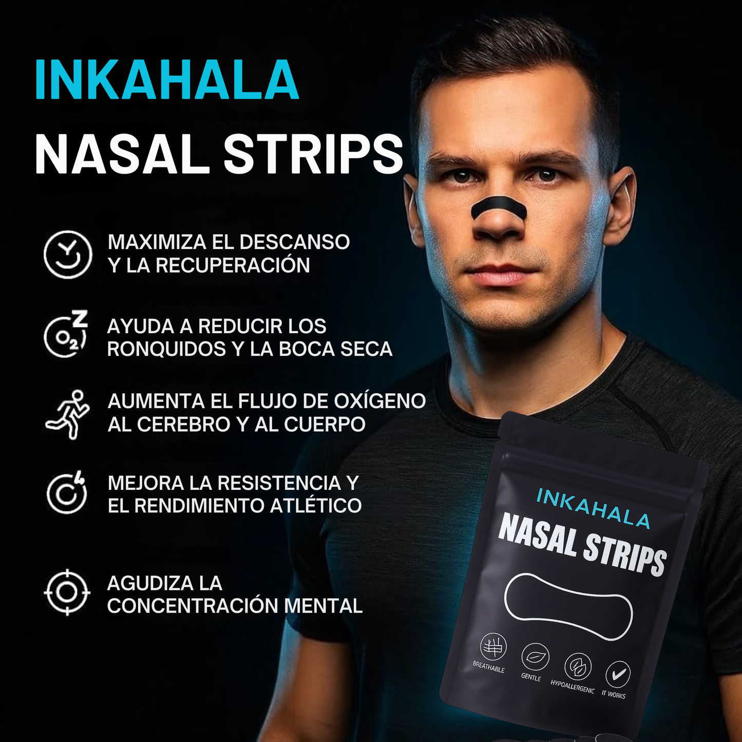 Inkahala Tapes Nasales - Adhesivo Duradero